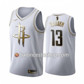 Camiseta Hombre NBA Houston Rockets James Harden 13 2019-20 Nike Blanco Golden Edition Swingman